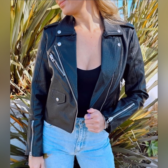 BB Dakota Jackets & Blazers - BB DAKOTA LET'S RIDE VEGAN LEATHER MOTO JACKET